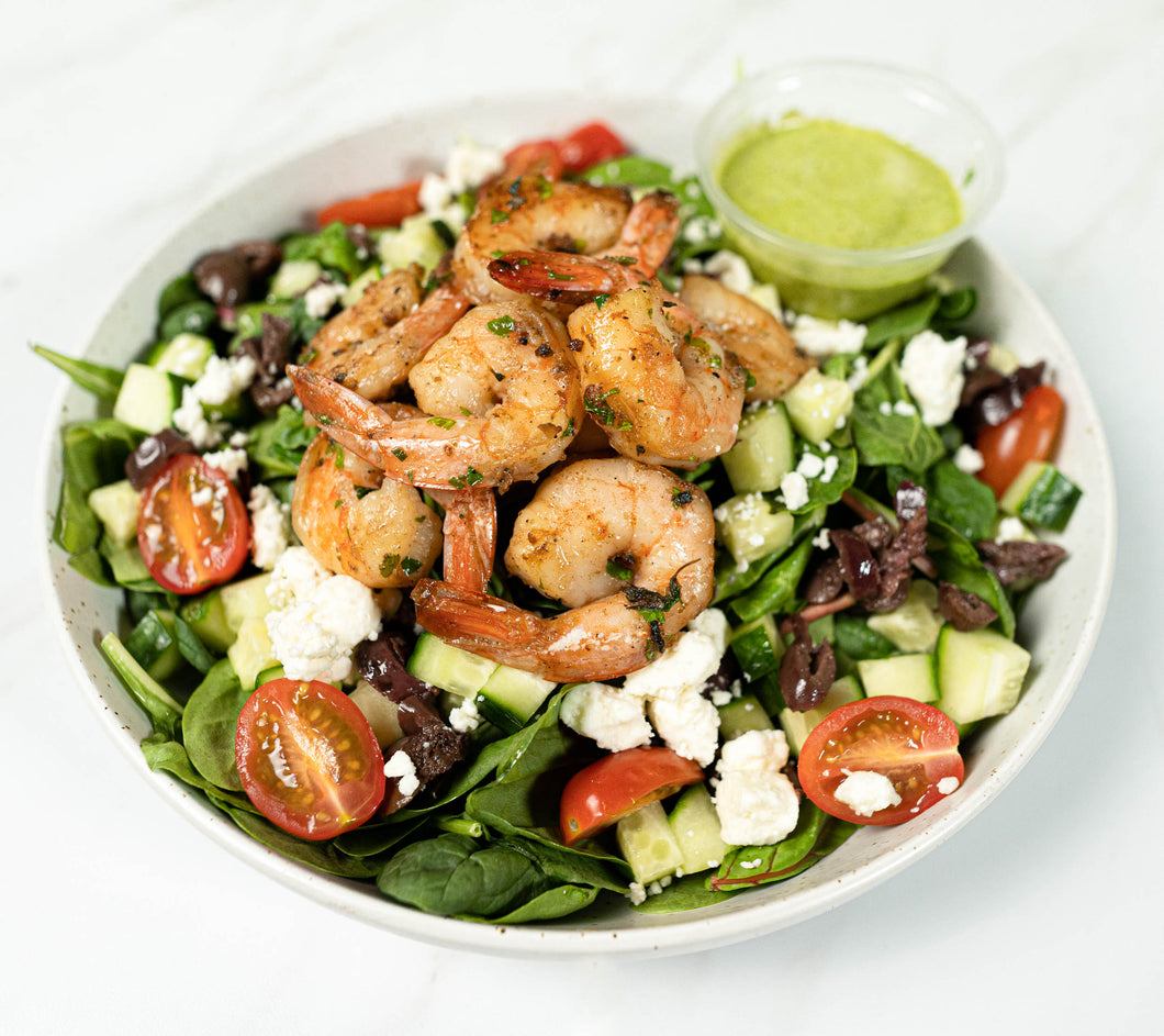 Greek Salad w/ Wild-Caught Shrimp